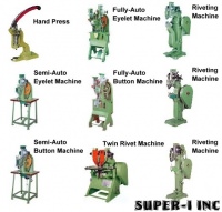 專業生產鉚釘機, 雞眼機, 鈕扣機, 手壓台, 手壓鋼模, 鉚合機台, 手敲工具, 圓斬, 打扣機, 手壓機