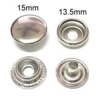 工廠直接供應 15MM 金屬四合扣, 服裝五金配件, 按扣, 銅鐵不銹鋼材質皆有