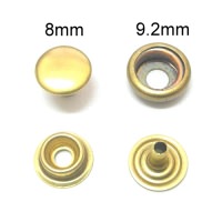 工廠直接供應 8MM 金屬四合扣, 服裝五金配件, 按扣, 銅鐵不銹鋼材質皆有
