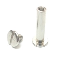 帳簿釘面寬直徑9.5MM，中心圓柱管徑5MM，母扣腳長多種規格可選，標準材質為鐵，也叫做公母螺絲釘，擁有比其他緊固件更美觀的外形，並可以拆下重複組裝，通常用於文具、手工具、皮件五金行業
