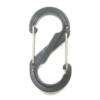 八字扣環，S型八字扣，S扣環，S掛勾，ABS 塑膠材質八字形S扣環，登山扣是戶外愛好者不可或缺的裝備之一，具有可鎖式設計，堅固耐磨，重量輕便易攜帶，並具有高強度承載力