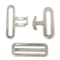 S腰帶扣 ; 廣泛運用於軍用裝備, 寵物配件, 運動用品, 戶外登山等行業, 主要是透過戰術腰帶對扣及調節環扣相互扣緊於物件上面, 使用手壓工具鉗子結合方式將S腰帶扣固定住。