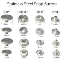 四合扣不銹鋼材質有 Stainless Steel 201, 304, 316, 其中 316 料號 長時間接觸海水, 可避免氧化生鏽