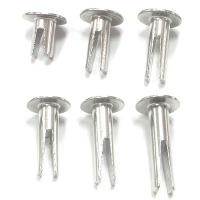 開叉鉚釘也叫做開叉釘, 英文 Split Rivet, 開叉釘蓋, 開尾釘, 鉚釘扣,  傳統鉚釘有五種主要類型, 開口或者開叉, 束口 (compression), 空心 (tubular)