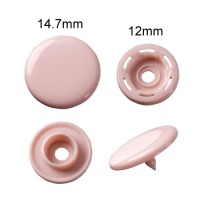 1515AS 塑鋼四合扣 面寬 15MM , 母扣直徑12MM , 公扣直徑12MM , 底扣規格如同面扣, 面扣腳長有5.5MM 及 6.5MM 兩種