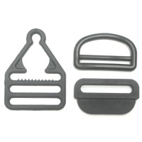 專業生產塑料葫蘆扣, 雙D字扣, 帶邊縫線扣, 方扣, 調整背帶扣