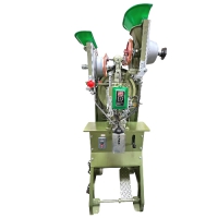 全自動鈕扣機採雙邊自動送料, 因應客戶需要而設計, 提升工作效率, 台製零件堅固耐用, 鉚合裝訂尺寸適用於四合扣, 五爪扣, 撞釘等, 鉚合過程中沖孔與鉚合可一次性完成