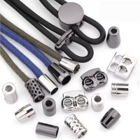 金屬雙孔繩扣, 雙孔調節扣, 雙孔環, 束繩扣, 服裝繩扣, 廣泛用於掛繩、行李箱、衣物、背包、運動服、鞋帶、帳篷等。